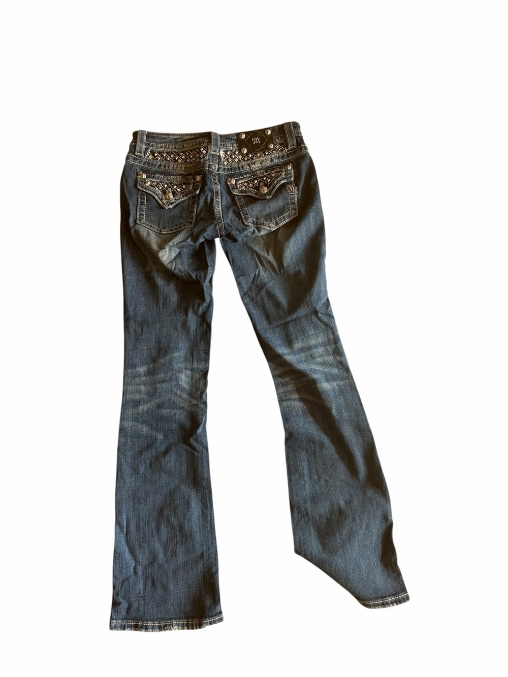 Embellished Dark Blue Women's Bootcut Jeans